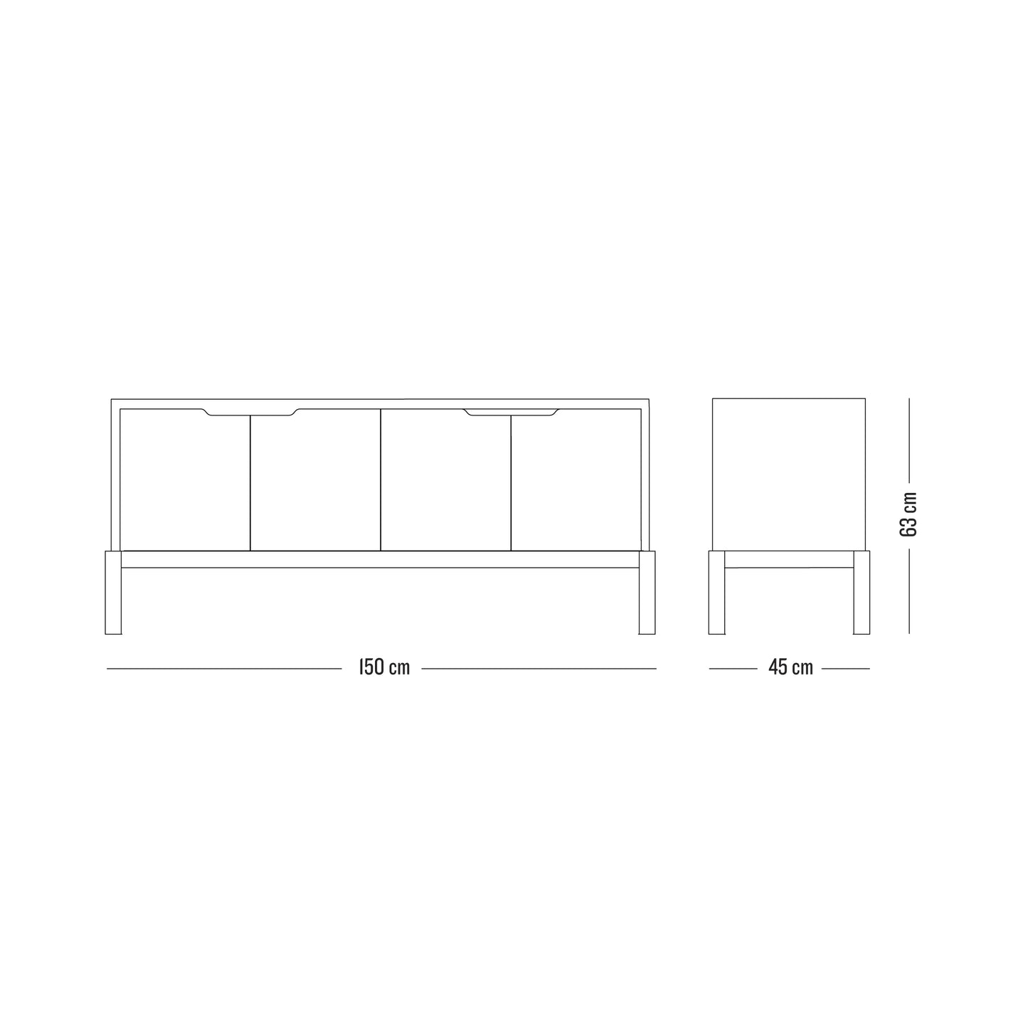 Cómoda Canchewow Baja 4 Puertas